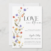 ラブイン開花春ワイルドフラワーブライダルシャワー 招待状 (正面)
