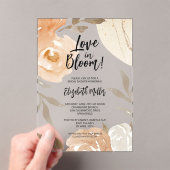 ラブイン開花素朴フラワーズブライダルシャワー アクリル招待状 (インサイチュ (ポータブル))