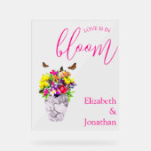 ラブイン開花結婚フローラ アクリルサイン (正面)