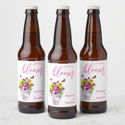 ラブイン開花結婚フローラ ビールラベル (ボトル)
