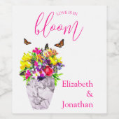 ラブイン開花結婚フローラ ワインラベル (シングルラベル)