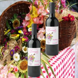 ラブイン開花結婚フローラ ワインラベル