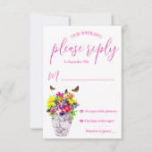 ラブイン開花結婚フローラ 出欠カード (正面)