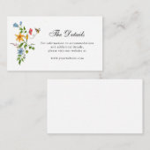 ラブイン開花結婚ワイルドフラワー詳細 エンクロージャーカード (正面/裏面)