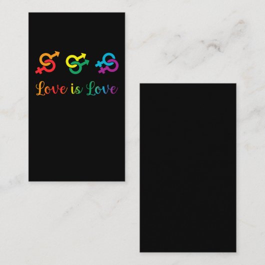 ラブイーカルジェンダー権利ゲイ&レズビアンプライド 名刺 (正面/裏面)