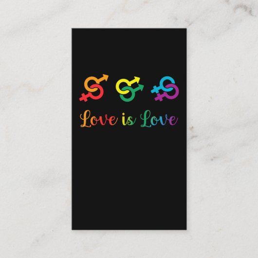 ラブイーカルジェンダー権利ゲイ&レズビアンプライド 名刺 (正面)