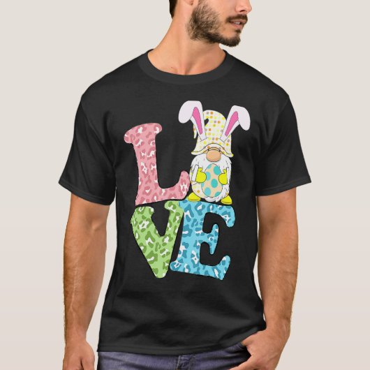 ラブイースターバニーエッグ格言 Tシャツ (正面)