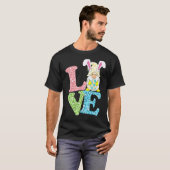 ラブイースターバニーエッグ格言 Tシャツ (正面フル)