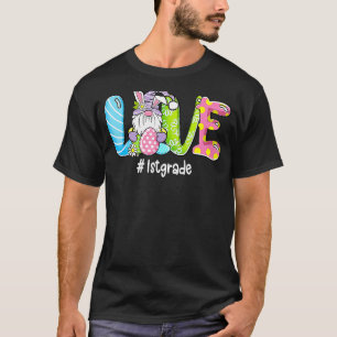 ラブイースター1年生格言先生バニーハッピーE Tシャツ