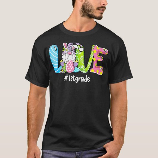 ラブイースター1年生格言先生バニーハッピーE Tシャツ (正面)