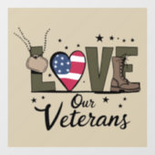 ラブウア退役軍人デイ誇りを持った軍隊退役軍人デイ ウィンドウサイン (シート)