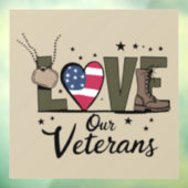 ラブウア退役軍人デイ誇りを持った軍隊退役軍人デイ ウィンドウサイン (シート3)