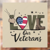 ラブウア退役軍人デイ誇りを持った軍隊退役軍人デイ ウィンドウサイン (シート2)