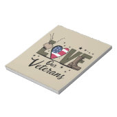 ラブウア退役軍人デイ誇りを持った軍隊退役軍人デイ ノートパッド (回転)