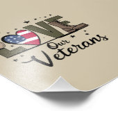 ラブウア退役軍人デイ誇りを持った軍隊退役軍人デイ フォトプリント            (角)