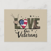 ラブウア退役軍人デイ誇りを持った軍隊退役軍人デイ ポストカード (正面)