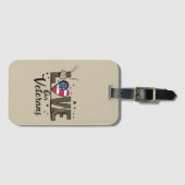 ラブウア退役軍人デイ誇りを持った軍隊退役軍人デイ ラゲッジタグ (正面横)