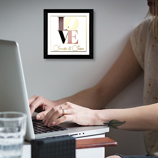 ラブウィズカスタム文字 箔ポスター