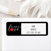 ラブウィズハート差出人住所ラベル ラベル (インサイチュ)