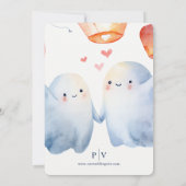 ラブウィッシュランタンと幽霊結婚式招待状 招待状 (裏面)