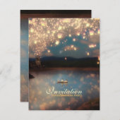 ラブウィッシュランタン – 引っ越し祝いパーティーパーティの招待状 招待状 (正面/裏面)