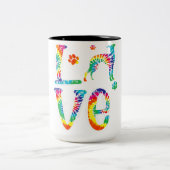 ラブウィペット絞り染めレインボー |犬の恋人 ツートーンマグカップ (中央)