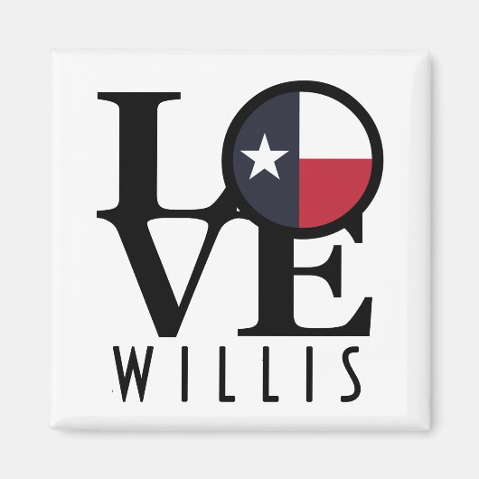 ラブウィリステキサス州 マグネット (正面)