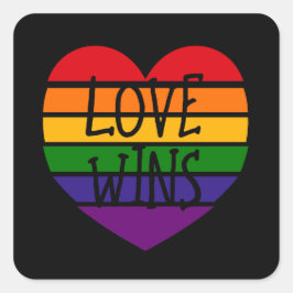 ラブウィンズレインボーハート スクエアシール