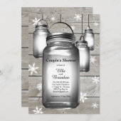 ラブウィンターバーンウェディングカップルズシャワー招待状 招待状 (正面/裏面)