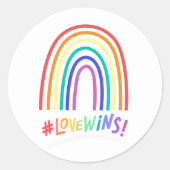 ラブウィンレインボーカラースケッチ ラウンドシール (正面)