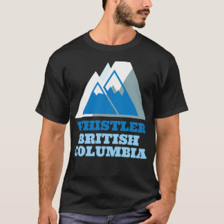 ラブウイスラーB.C.マウンテンズ – ブルーベースボールベッド Tシャツ