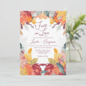 ラブウォーターの秋で緑豊葉かな結婚 招待状 (スタンド正面)