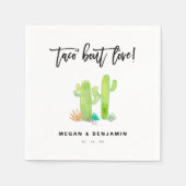 ラブウォーターの色多肉汁の結婚タコ スタンダードカクテルナプキン (正面)