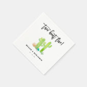 ラブウォーターの色多肉汁の結婚タコ スタンダードカクテルナプキン (角)