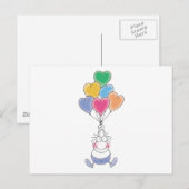 ラブウォーターカラーかわいい ポストカード (正面/裏面)