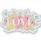 ラブウォーターカラーフローラシール シール (正面)