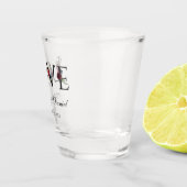 ラブウォーターカラーフローラブルゴーニュ結婚ー青 ショットグラス (右)