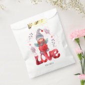 ラブウォーターカラーレディ格言とハートバレンタイン フェイバーバッグ (封をした状態)