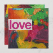 ラブウォーターカラー空白のコラージュ シーズンカード (正面/裏面)