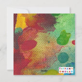 ラブウォーターカラー空白のコラージュ シーズンカード (裏面)