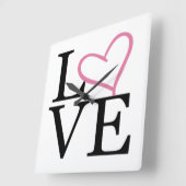 ラブウォールクロック スクエア壁時計 (傾斜)