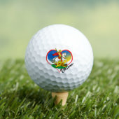ラブウクライナゴルフボール,ハート,ウクライナ国旗 ゴルフボール (インサイチュ 木)