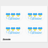 ラブウクライナ 楕円形シール (シート)