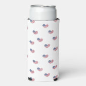 ラブウサ柄ホワイト スリム缶クーラー (Seltzer正面)