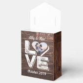 ラブウッドラ素朴ンド写真ハートフレームモノグラム フェイバーボックス (オープン)