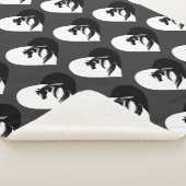 ラブウマ馬とハートロゴグラフィックアート シェルパブランケット (3/4)