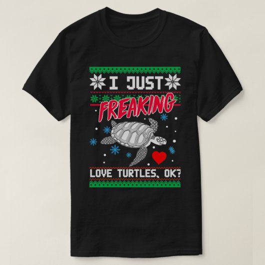 ラブウミガメOK Tシャツ (デザイン正面)