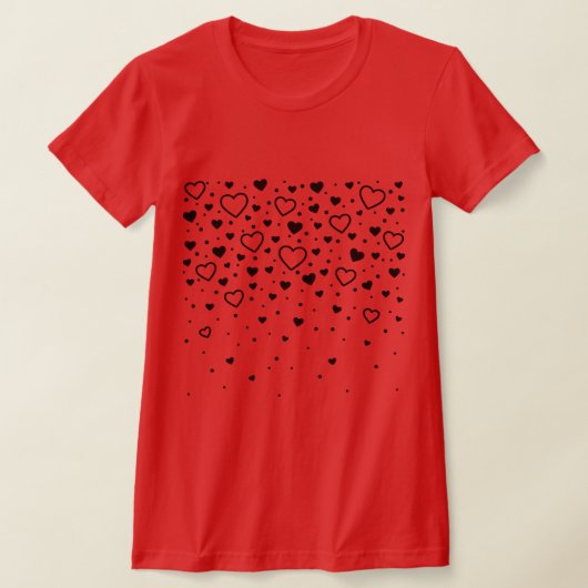 ラブウーマンTシャツのハート Tシャツ (レイダウン)