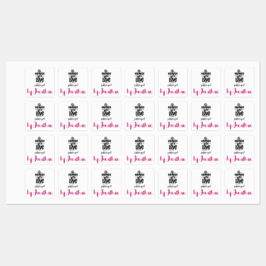 ラブウールで手作り編み物 パーソナライズされた ラベル (シート)