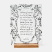 ラブエクスプレッションラインアートビクトリアンシンプル アクリルサイン (正面)